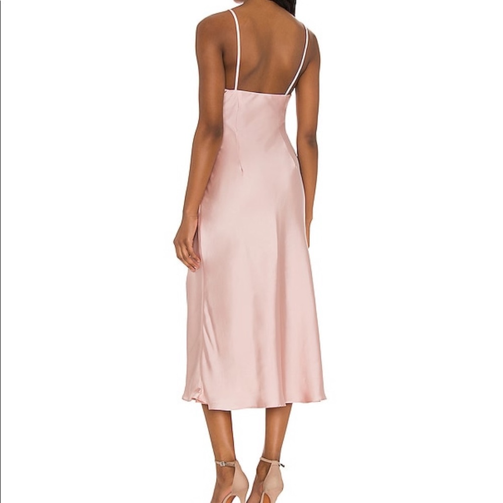 LOVERS + FRIENDS DEE MIDI DRESS IN DUSTY PINK, SIZE SMALL - Picture 3 of 3